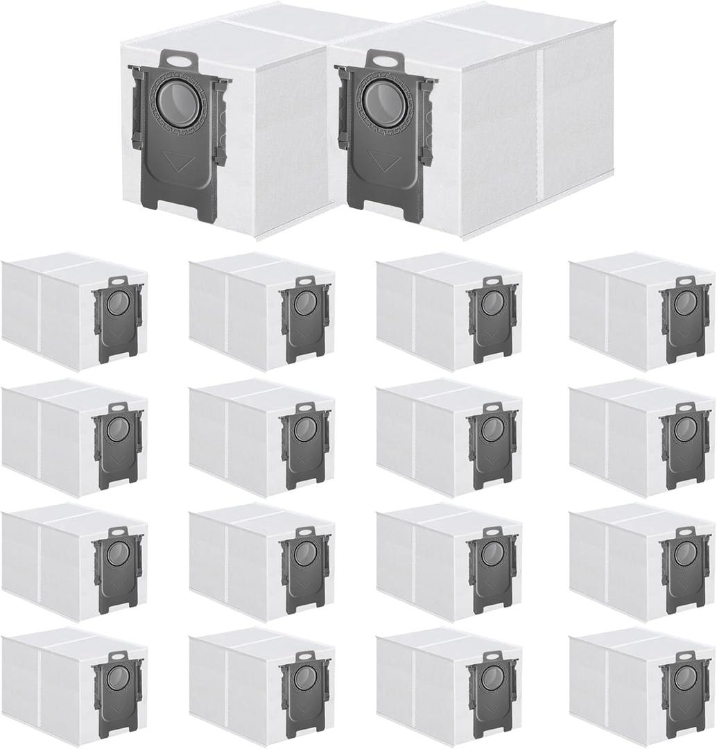 ApexOne 18 Pack Dust Bags for Roborock QV 35A/Qrevo S5V/Saros 10/10R/Q Revo/Qrevo S/Qrevo Pro/Qrevo MaxV/Qrevo Master/Qrevo Plus/S8 Max Ultra/S8 MaxV Ultra/Qrevo Slim Vacuum Cleaner, 3.2L Capacity