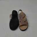 DREAM PAIRS Women's Comfortable Arch Support Dressy Flat Sandals Elastic Open Toe Walking Shoes for Summer (8.5, Taupe)