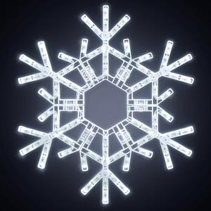 Brightown Christmas Snowflake Lights Outdoor, 72 LED 20" Folding Big Snowflake Hanging Light, Waterproof Christmas Decorations Window Lights for Indoor House Porch Eave Pergola, Pure White