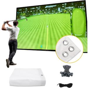 Golf Simulator Impact Screen118 * 78 98 * 98 118 * 118 118 * 138 for Golf Training, Indoor Golf Simulators, Washable Golf Impact Screen for Golf Practice