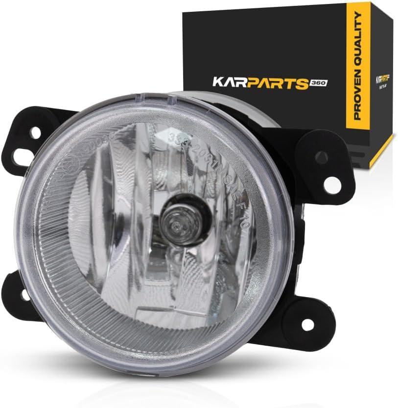 KarParts360 For Jeep Cherokee Fog Light Assembly 2014 15 16 17 2018 Driver OR Passenger Side | Single Piece | For CH2594103 | 5182026AA