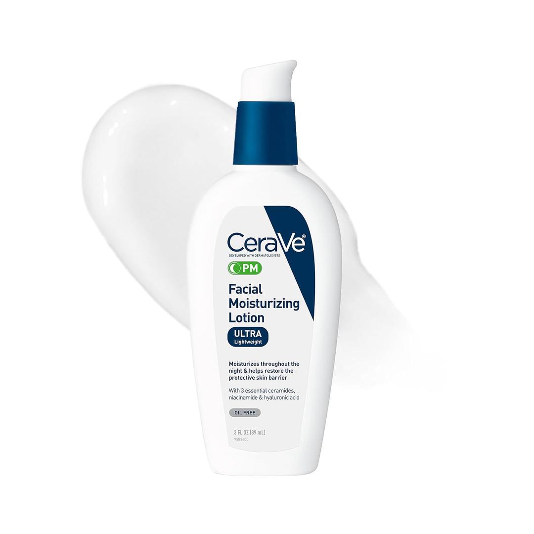 Cerave Facial Moisturizing Lotion for Nighttime, Ultra Lightweight, 3 Oz, 3 Ounces
