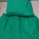 ANRABESS Women 2 Piece Outfits Sweat Shorts Sets 2026 Oversized Casual Lounge Matching Set Sweatsuit Tracksuit Fall Clothes (Medium, Green)