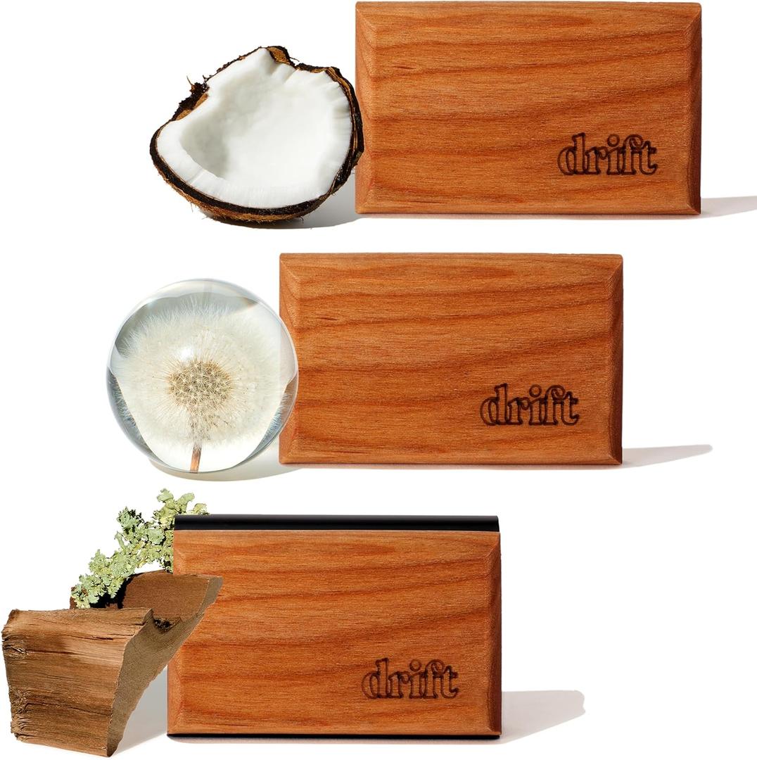 Drift Car Air Freshener Starter Kit - Wooden Deodorizer - Vehicle Odor Remover - Auto Scent Diffuser - Long-Lasting Car Freshening - Variety 3 Pack