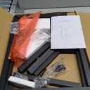 AMHANCIBLE C Shaped End Table Set of 2, Couch Tables That Slide Under, TV Trays, Side Tables for Living Room, Snack Table for Small Space, Black HET02BBK