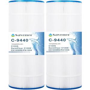 Pool Filter Compatible with C100S, Hayward SwimClear C100S, CX100XRE, PA100S, Unicel C-9440, Ultral-D3, 100 sq.ft, Cartridge Pool Filter 2 Pack