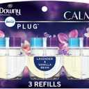 Febreze Plug In Air Freshener, Odor-Fighting Scented Oil Refill, Downy Calm Scent, 3 Refills