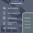 Chamberlain 3/4 HP Chain Drive Smart Garage Door Opener with Fixed Camera, Battery Backup, 2-Bulb Lighting, and myQ Connectivity