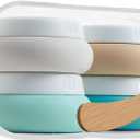 Travel Containers for Toiletries - Small Travel Containers for Creams - 4 Pack of 20mL TSA Approved Travel Bottles with Clear Bag, Leak-Proof Silicone Travel Jars for Toiletries (Mountain)