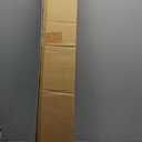 Cordless Vinyl Mini L Blinds 48" W x 72" H, 1" Slat White Horizontal Windows L Blind for Door, Shades, Camper, Light Filtering, Interiors, Arrive 1/2 Inch Narrower Indoor