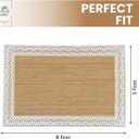 voyzz home 5X8 Feet-Rectangular, Premium Natural Jute Braided Area Rug, White Printed Border & Backing, Stain Resistance, Natural Brown, Handmade Rug for Living Room, Dining Room, Bedroom, Farmhouse