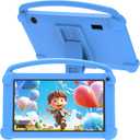 YQSAVIOR Kids Tablets, Android 12 Tablet for Kids, 4GB RAM 32GB ROM Toddler Tablet 7 inch IPS Screen, Parental Control, 2+5MP Dual Camera, Shockproof Case for Educational Games, Blue