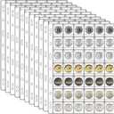462 Pockets Coin Binder Collection Supplies Pages, Standard 9 Hole Coin Collecting Pocket Page for Coin Stamp Badge Collection (42 Pocket -11 Sheets)