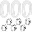 1.25" x 59" Pool Hoses Replacement for Above Ground Pools - 3 Pack 1-1/4" Diameter Pool Pump Hoses for In tex 607 637 Pump, Pool Filter Hose with 6 Metal Clamps for 330GPH 530GPH 1000GPH Filter Pumps