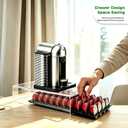 Lovemolly Acrylic Capsule Drawer for Nespresso Vertuo, 40 Pod Coffee Organizer with Thickened Shelf Hold Up to 22 lbs, Countertop Storage Fits Under Coffee Maker, 15"L x 10.7"W x 2.9"H