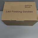 Aignis 24 Flameless LED Floating Candles, 3-Inch Plastic Battery Operated Tealights, Glow Time Over 120 Hours, Cozy Romantic White Light, Suitable for Pool/Bathtub/Hot Bath/Wedding Centerpiece Decor