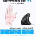 TECKNET Ergonomic Mouse, Wireless Bluetooth Vertical Mouse, 4800 DPI Optical Tracking, 6 Adjustable DPI, Quiet Clicks, 2.4GHz with USB A Receiver, 12 Months Battery, 6 Buttons, Wide Compatibility