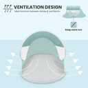 Pop Up Beach Tent for 1-2 Person, UPF 50+ UV Protection, 784735 in | 2.2lbs Lightweight, Collapsible with Storage Bag, 2 Mesh Windows, Windproof Fiberglass Frame with Sand Pouches and Pegs