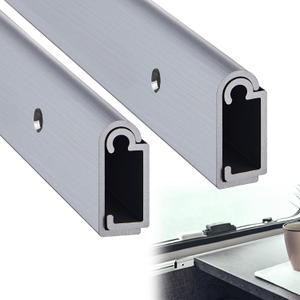 Blulu 2 Pack RV Table Wall Mount 30" Aluminum Support Trim Bracket for Sliding Dinette Table, Milling Finish, Includes Mounting Screws