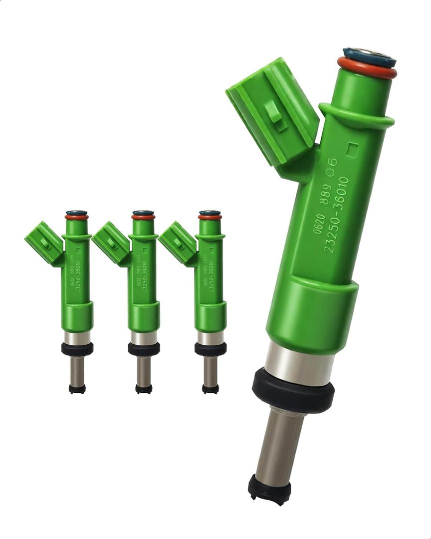 4-Count Fuel Injector Compatible with 2009-2021 Toyota, Lexus & Scion Vehicles - Avalon, Camry, Highlander, RAV4, Sienna, Venza, ES300h, NX300h, tC - L4 2.5L & 2.7L Replace# 23250-0V010 FJ1069