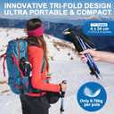 Covacure Trekking Poles Collapsible Hiking Poles - 2 Pack Aluminum Alloy 7075 Trekking Sticks with Quick Lock System, Telescopic, Collapsible for Hiking, Camping