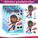 3 x 36 Pieces Make-a-face Stickers Pack, Mixed & Matched with 12 Designed Characters(3 of Each) Make Your Own Stickers for Kids Teens Party Decoration, Reward, Decor, Gift Idea