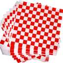 Honeydak 600 Pcs Sandwich Wrapping Paper Sheet 15x15 Checkered Food Wax Sheets Parchment Burgers Paper Basket Liner Grease Restaurant Wedding Party Supplies for Wrapping Bread BBQ