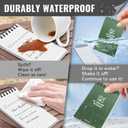 Waterproof Notebook, 1 Pack 3" x 5" Top-Spiral Pocket Notepad with 100 Squared Pages, Weatherproof Pocket Notebook for Police Outdoor Office School Recording