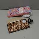 Toycamp for iPhone 11 Pro Wallet Case with Wrist Strap - Leather Flip Folio Phone Case with RFID Blocking 4 Card Holder for Apple for iPhone 11 Pro Funda Cute Aesthetic for Women Ladies, Leopard Print