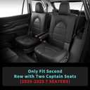 Customized for Toyota Highlander Seat Covers 2020-2025 2026 7 Seats Full Set Faux Leather Seat Cover Protector -3-Row Second Row Captain's Chairs - Black Red