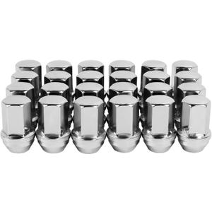 M14x1.5 Lug Nuts Replacement for Silverado Tahoe Suburban Colorado, 24 Pcs 7/8 Hex 1.77 Inch OEM Factory Chrome 60 Cone Seat Wheel Lug Nuts