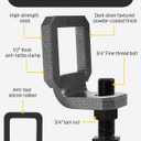 Wyckoff 2" Anti-Rattle Hitch Clamp with 2 Silencer Pads, Heavy Duty Steel Tightener & Hitch Stabilizer, Quieter Towing, Powder Coated for Corrosion Resistance