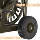 GOFORWILD Heavy Duty Steel Garden Hose Reel Cart with Wheels - Holds 200ft of 5/8 Hose, Storage Basket & Anti-Tip Design - Mobile Water Reel for Lawn, Yard, Garden