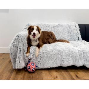 PJYuCien Dog Blankets for Medium Large Dogs Washable - Fluffy Fuzzy Cat Blanket for Couch, Puppy Throw for Furniture with Polyester Fleece, Super Soft Plush for Pet Kitten Doggy, Grey, 50" x 60"