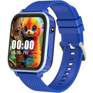 Toloso Kids Smart Watch Boys, Kids Watch with GPS Tracker Pedometer Video Calling Chat Message Puzzle Games Camera Flashlight Alarm Clock Class Mode & SOS, GPS Watch for Kids Age 5-12 Years Old (Blue)