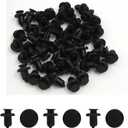 uxcell 50 Pcs Black Plastic Rivets Fasteners 10mm Dia Hole for Car Auto Bumper Fender