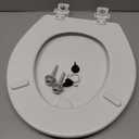 BEMIS 500EC 390 Toilet Seat with Easy Clean & Change Hinges, 1 Pack Round, Cotton White