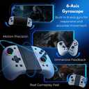 MNDZNEF Wireless Split Controller for Switch, Includes Charging Adapters for Switch 2 Compatibility with Hall Effect Anti Drift Joysticks, RGB Lighting, Programmable Back Buttons, Gyro Motion, Turbo Mode, Dual Vibration