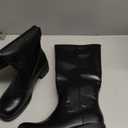 VBDB Tall Black Boots for Women Knee High Wide Calf Squate Toe Campus Boots Chunky Heel Long Riding Shoes for Women Size 9