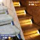 Solar Stair Lights  Waterproof IP67 Step & Deck Lighting for Outdoor Patio, Garden, and Home Dcor  Solar-Powered LED Stairway Lights (Warm White, 6 Pack)