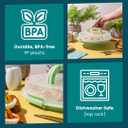 Deviled Egg Carrier with Lid & Handles, 22-Count Portable Tray, Dishwasher-Safe  Green