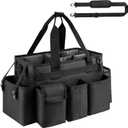 Cleaning Caddy,Cleaning Bag for Housekeepers,Cleaning Supplies Organizer with Handle,Black