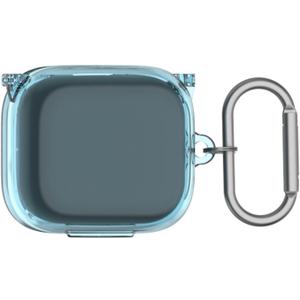 Upgrade Lock] Case for Anker Soundcore P30i, VAEKNVG Shock-Absorbing Protective Armor Cover for Anker Soundcore P30i Accessories, TPU Hard Shell with Carabiner (Clear Blue)