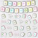 Epakh 39 Pcs Mahjong Birthday Party Decorations Includes 24 Pieces Paper Cards Decor 13 Pcs Happy Birthday Banner 2 Pieces Foil Fringe Curtain Backdrop for Photo Prop Themed Party Supplies