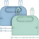 2Pack Silicone Placemats for Baby&Kid, Stain-Proof Non-Slip Baby Place Mat for Restaurant Highchair& Home Dining, Baby-led Food mats for Travel, Portable Toddler Table mat-Waterproof&Dishwasher Safe (Blue&green)