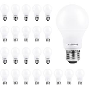 Sylvania ECO LED A19 Light Bulb, 60W Equivalent, Efficient 9W, 7 Year, 750 Lumens, Non-Dimmable, Frosted, 5000K Daylight - 24 Pack (40987)