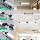4FT Plug in Ceiling Light 2PCS, 5000K Linkable 36W Workbench Light, LED Tube Lights with Plug, 4500 LM Ceiling Closet Lighting for Laundry Garage Basement Kitchen | LED Tube Lights with Plug, 4500 LM Ceiling Closet Lighting for Laundry Garage Basement Kitchen Shop Bathroom