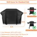 Grill Cover Designed for Charbroil Classic 360 3-Burner & Charbroil Grill Gas2Coal, 600D Heavy Duty Waterproof Cover for Outdoor Grill