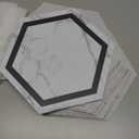 Art3d 30-Pack Hexagon Peel and Stick Flooring Tile Marble Look, Self Adhesive Waterproof Vinyl Floor Tile for Kitchen Bathroom Living Room Bedroom, 11.8" x 10.2" White Marble