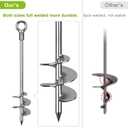 Insaga 24'' Fully Welded Ground Anchors Screw in, 3'' Wider Spiral Earth Anchor for Swing Set, 4pcs Mobile Home Anchors, Wind Resistant Trampoline Wind Anchors, Ground Anchors for Sheds
